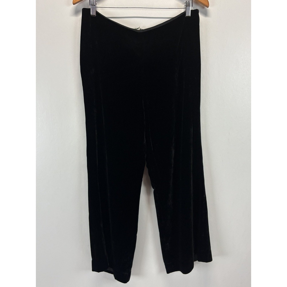Lauren Ralph Lauren Velvet Pants Trousers Sz 10 Womens Black Lined Holiday